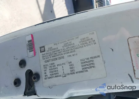 2003 Chevrolet Blazer Ls from USA, damaged, VIN 1GNDT13X83K129742